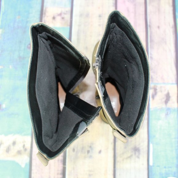 CLARKS Tall Knee-High Leather Boot Side Zip Sz 4.5 - Picture 6 of 9